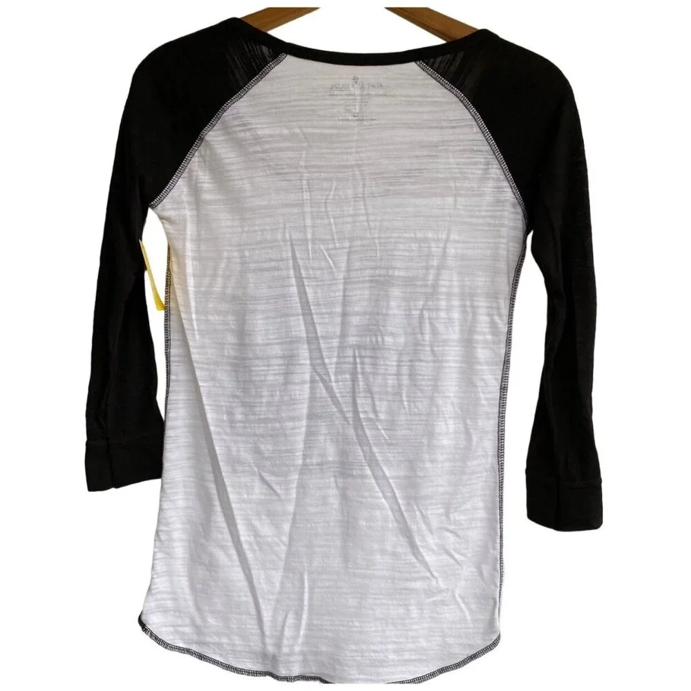 St Paul Saints MN Soft As A Grape Tee Shirt Jersey Women's Sz S Black White NWT - Picture 2 of 8